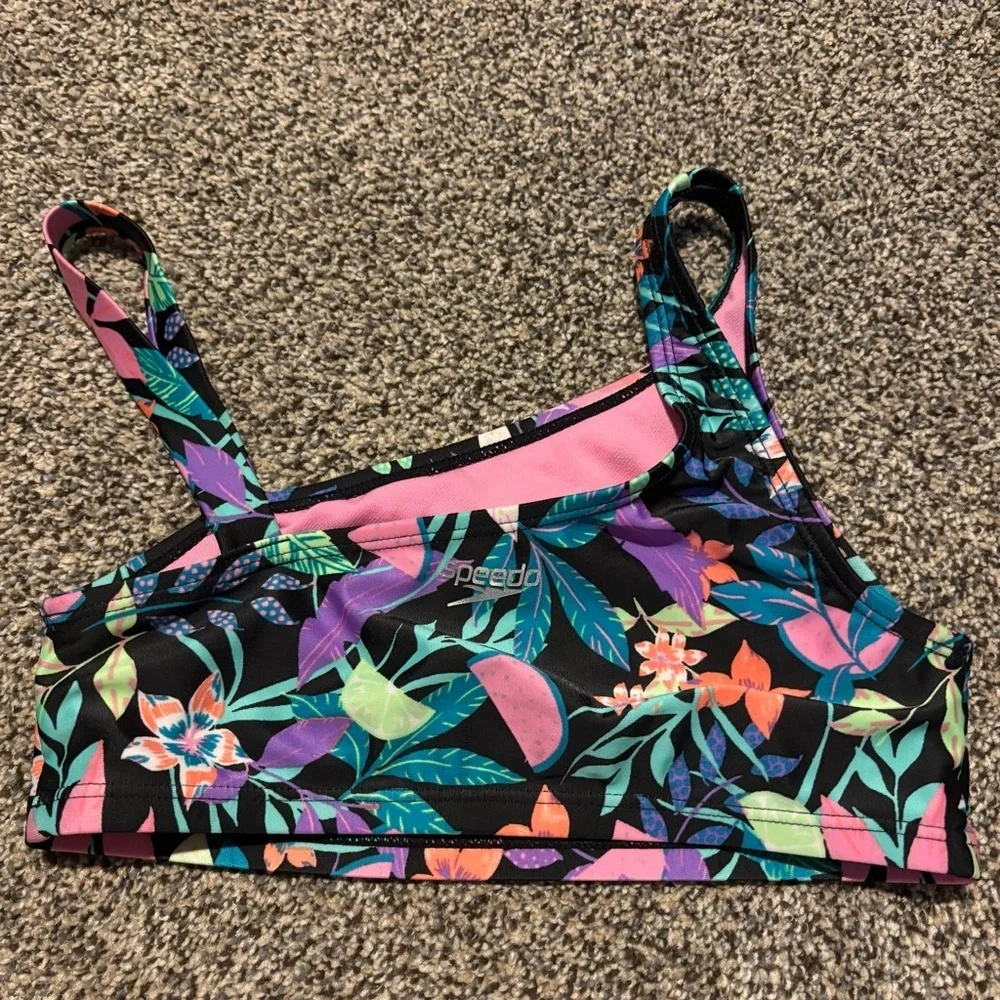 Speedo * Floral Swimwear Top Tankini Youth Girl’s Size 14